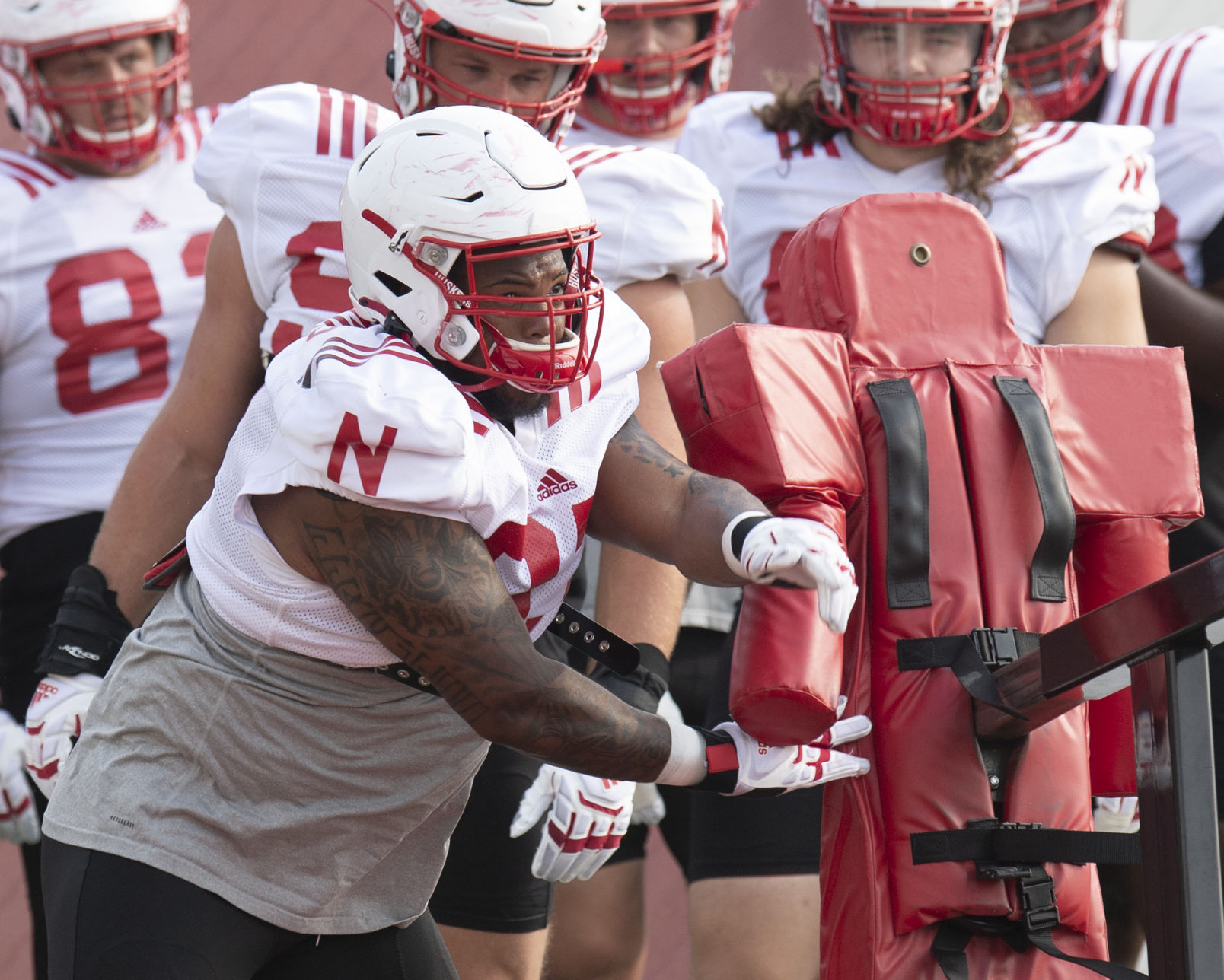 NU football practice, 8.4